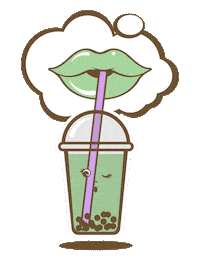 Sipping Bubble Tea Sticker by JOJI