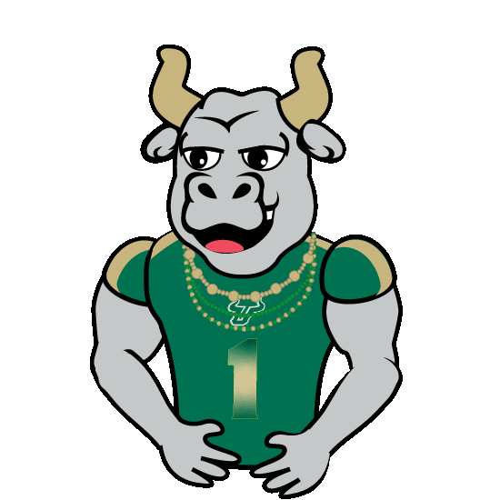 Usf Rocky D Bull Sticker by University of South Florida