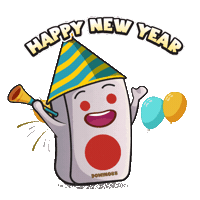 Happy New Year Party Sticker by Domino88 Official