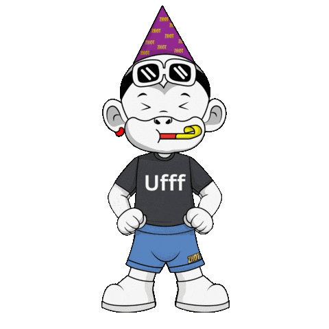 Uf White Monkey Sticker by Zhot