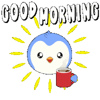 Happy Good Morning Sticker by Pudgy Penguins