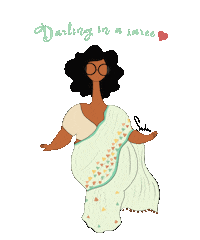 Festival Saree Sticker by Suta Bombay