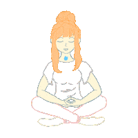 Girl Meditation Sticker