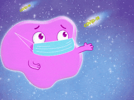 Mask Pink Blob GIF by GIPHY Studios 2021