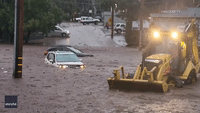 Cars Partially Submerged as Mudslides Hit Southern California
