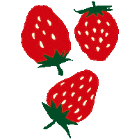 emasae strawberry fruits いちご 苺 Sticker
