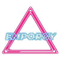 emporgy retro 80s neon synthwave Sticker