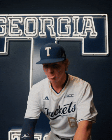 Georgia Tech Baseball GIF by Georgia Tech Yellow Jackets