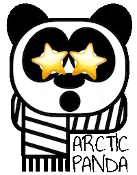 Stars Panda Sticker by ARCTICPANDA.de