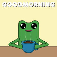 Good Morning GIF by fwogs