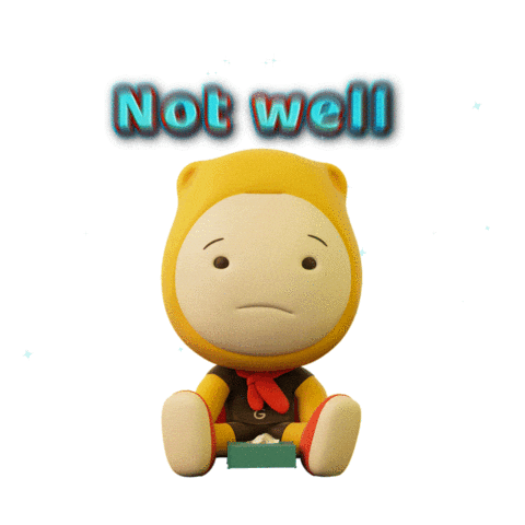 Sad Fever Sticker by Gumazing