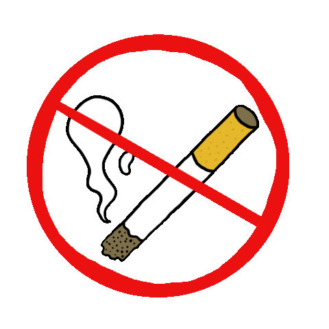 No Smoking Loop Sticker