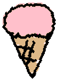 Icecream Strawberry Sticker