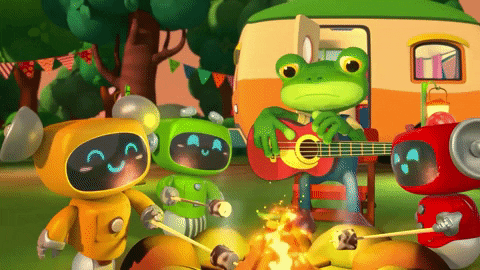 Party Camping GIF by moonbug