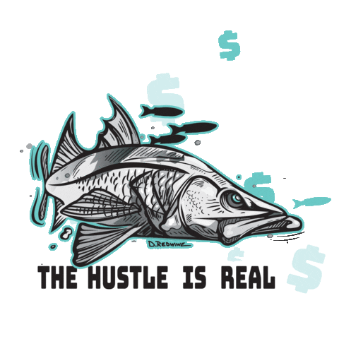 Money Fish Sticker by Put Me Outside