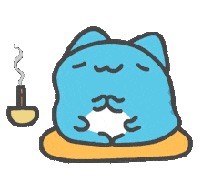 Cat Meditation Sticker by Capoo