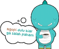 Sleepzilla coffee tired sleep rebahan Sticker