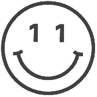 elevenpilates black smiley elevenpilates eleven pilates Sticker