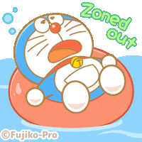 Tired Swimming Pool Sticker by Doraemon