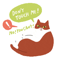 sesamenpeanut cat no dont peanut Sticker