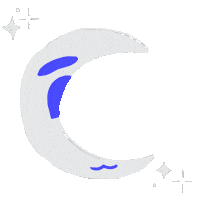 Man On The Moon Smile Sticker by colors of clara