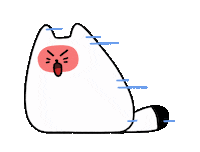 Angry Fat Cat Sticker by Kennysgifs