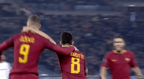 celebrate champions league GIF by AS Roma