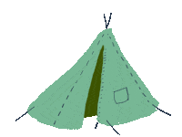 Zelten Camping Sticker by JAKO-O