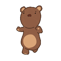 Teddy Bear Running Sticker by Kennymays