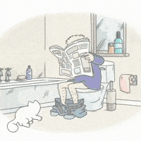 Toilet Cat Meme GIF by Simon's Cat