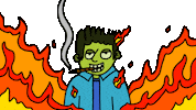 Fire Smoking Sticker by herbertonic