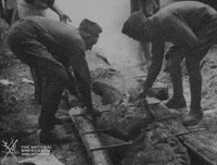 NationalWWIMuseum black and white bbq military footage GIF