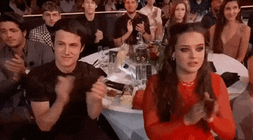 katherine langford applause GIF by MTV Movie & TV Awards