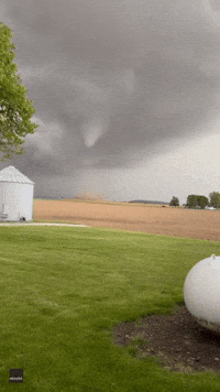 'Oh My Gosh!': Indiana Woman Surprised as Tornado Touches Down in Fields Behind House