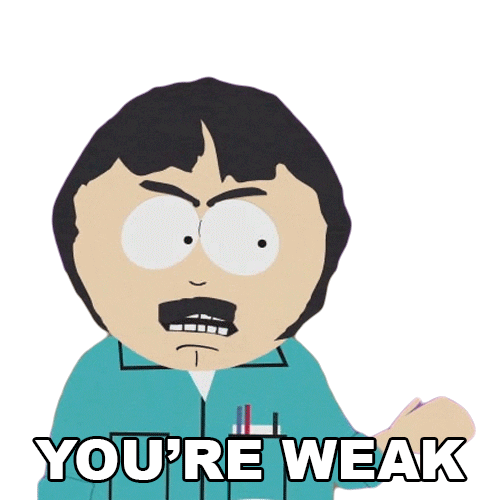 Randy Marsh You Are Weak Sticker by South Park