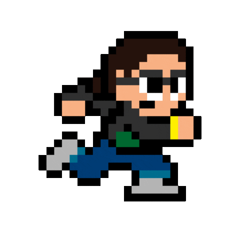 jclarriaga giphyupload giphystrobetesting running 8bits Sticker