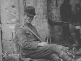 NationalWWIMuseum black and white military footage soldiers GIF