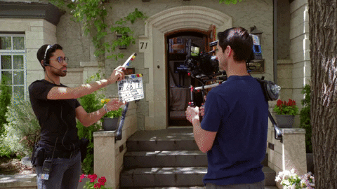 behind the scenes on set GIF by Hallmark Channel