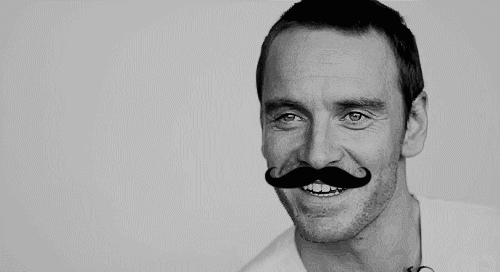 michael fassbender mustache GIF