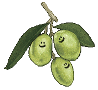 Vegetable Olives Sticker by haenaillust