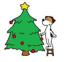 Christmas Tree Falling Sticker