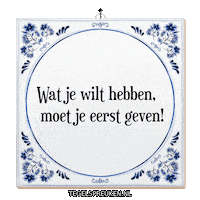 Samenwerking Geven Sticker by Tegelspreuken.nl