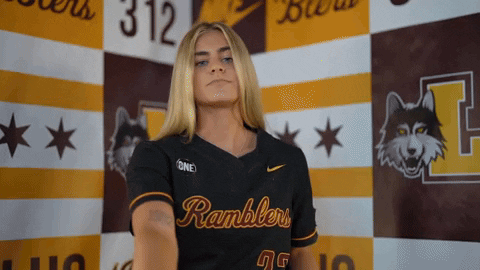 Loyola Softball GIF by LoyolaRamblers