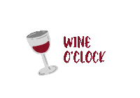 Wine Oclock Sticker by artandbonding