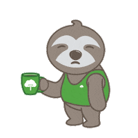 Wake Up Coffee Sticker by Life In Treetop