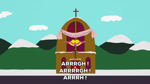 church can't tell GIF by South Park 