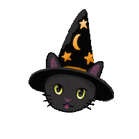 Cat Halloween Sticker by Elowyn