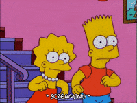 scared bart simpson GIF