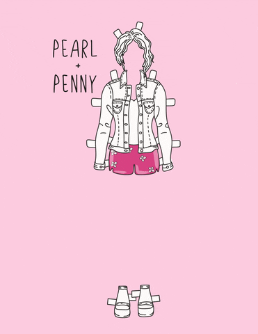 Fashion Paper Doll GIF by Pearl and Penny