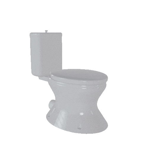 3D Toilet Sticker by modelvault3d